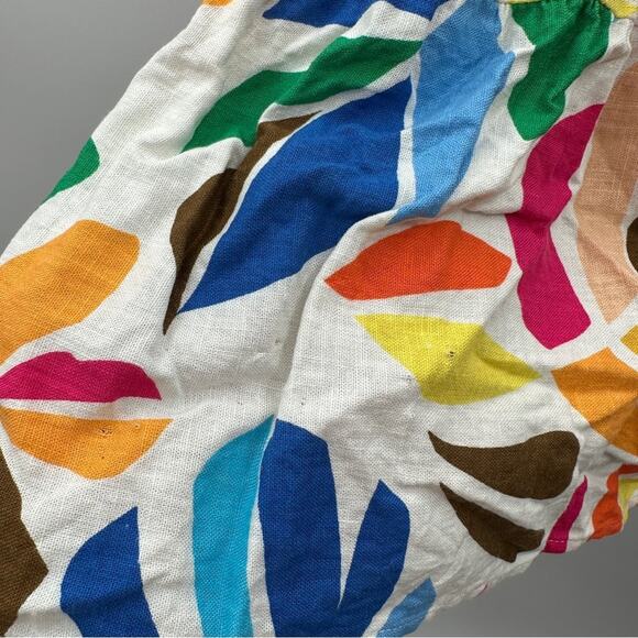 Tabitha Brown for Target Linen Blend Botanical Puff Sleeve Mini Dress Sz XS - Picture 10 of 13